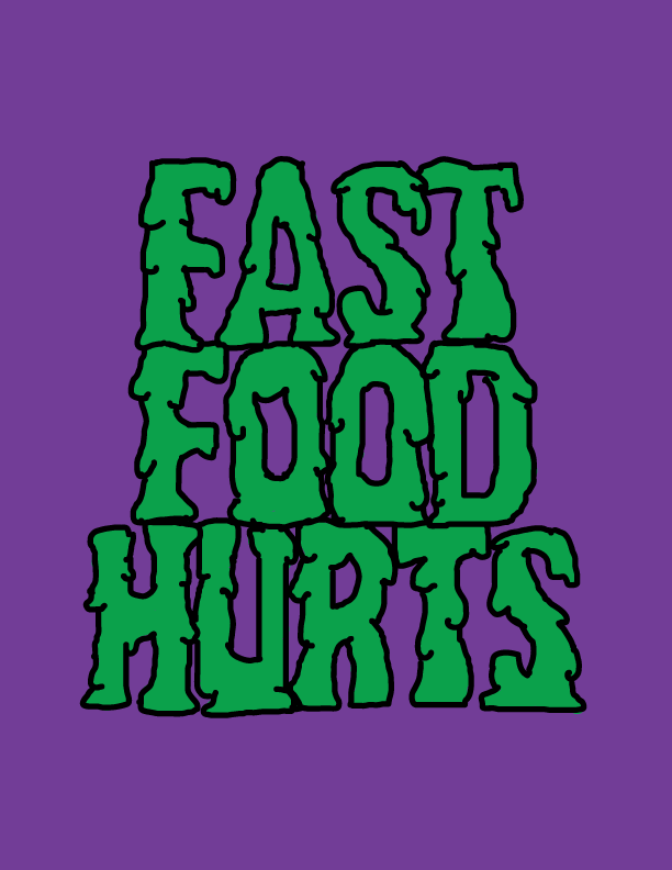 fast food hurts purple