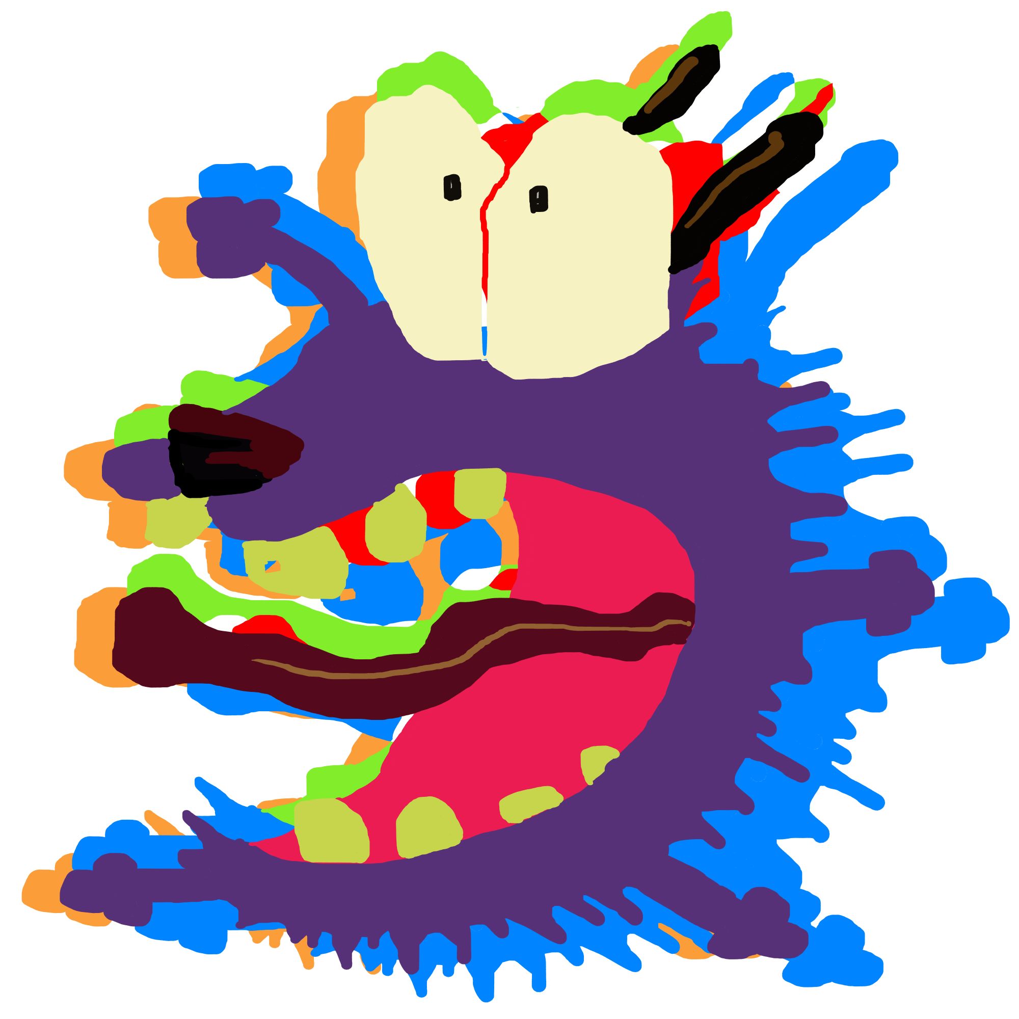 Courage the cowardly pop art